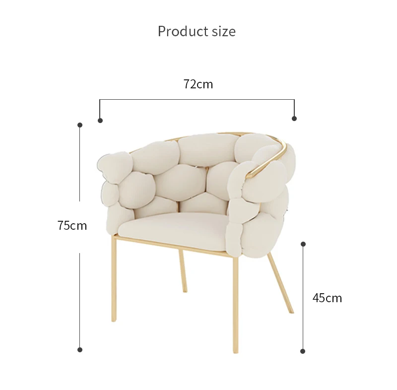 
Fashion Modern Vanity Luxury Nail Chair Commercial Furniture Beauty Salon Chair Metal Frame Velvet Dressing Manicure Chair 