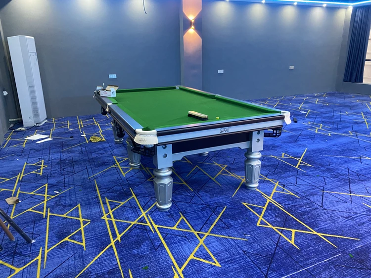 International Standard solid wood with slate 12 ft billiard snooker table