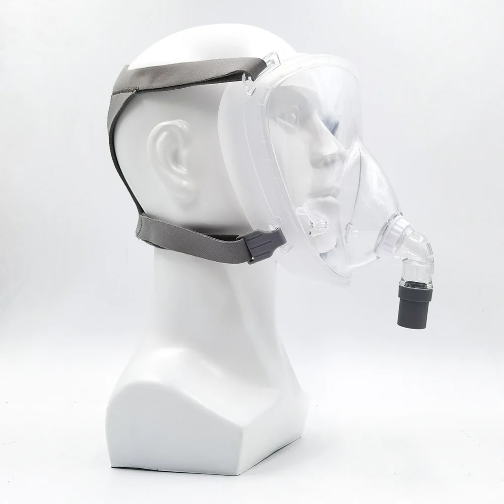 Factory Price High quality LSR Rubber Silicone Total Full Face Mask for CPAP with Headgear