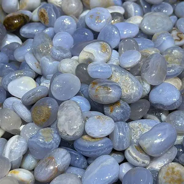 Natural Blue Agate Tumbled Stone Poinshed Blue Lace Agate Tumbled Stone Healing Stone Gravel Chips For Aquarium