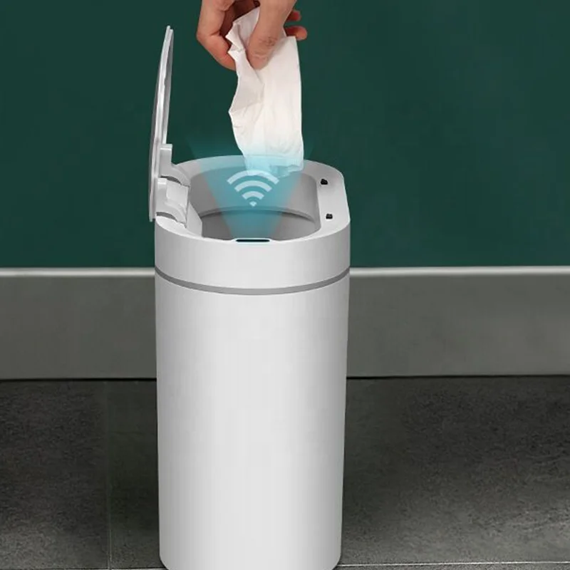 IPX5 Waterproof Electric Smart Trash Can 7L Sensor Operation Lid Smart Bin Automatic Sensor Waste Bin With Soft Closed