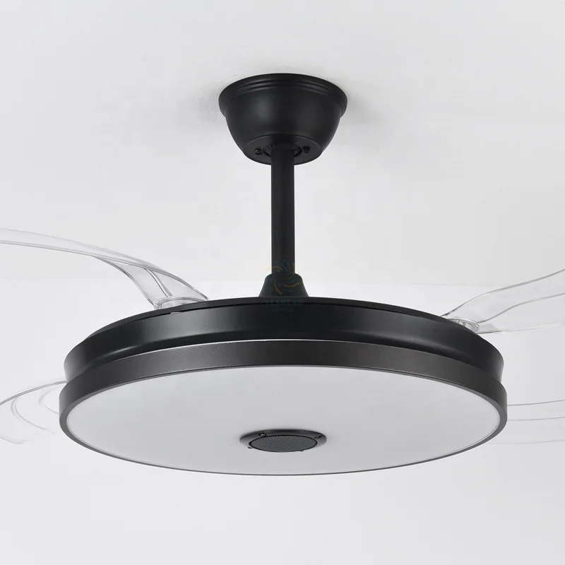 2030 110V 220V 42inch fan ceiling fan hidden blades with speaker
