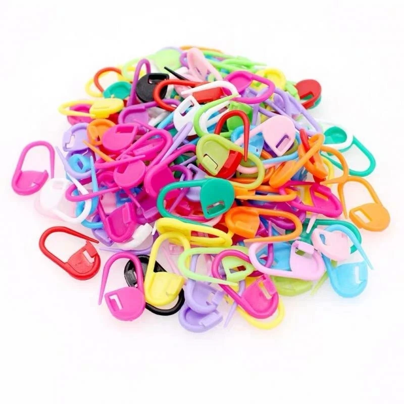 100Pc Mix Color Plastic Knitting Tools Locking Stitch Markers Crochet Latch Knitting Tools Needle Clip Hook Colorful Pins