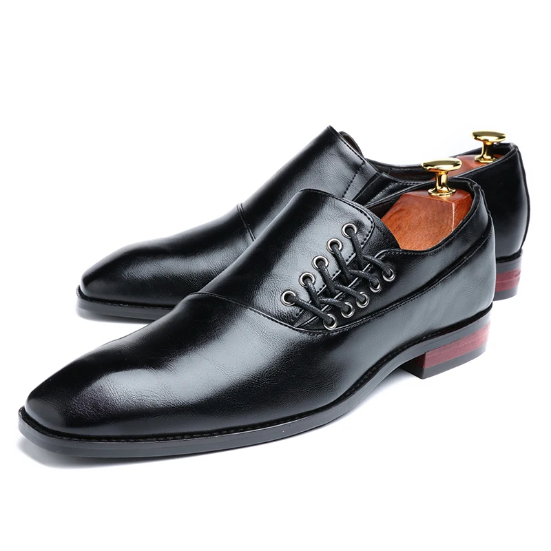 2021 Рождественский подарок новые мужские деловые кожаные туфли модная обувь черные деловые туфли