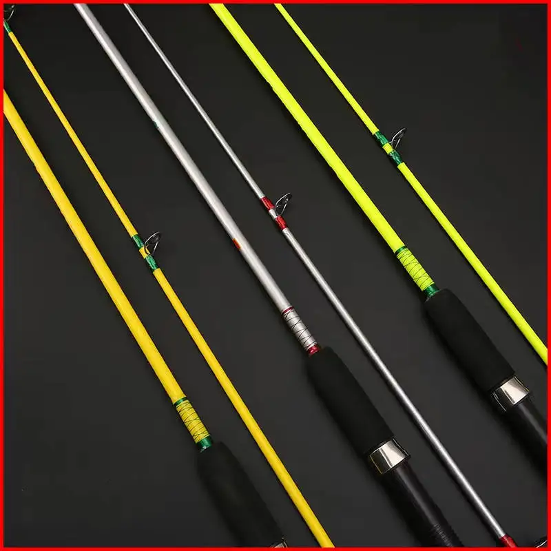 Brand new fishing gear    Cross border page for fishing rod solid glass socket rod screw buckle 2 section