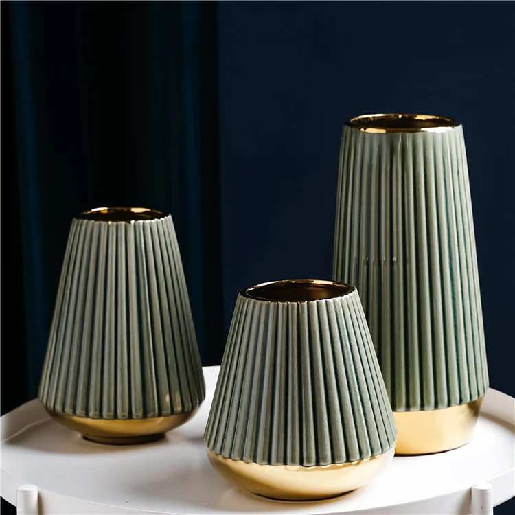 European style cheap modern luxury elegant tall wedding vase home hotel decoration pieces ceramic flower vases