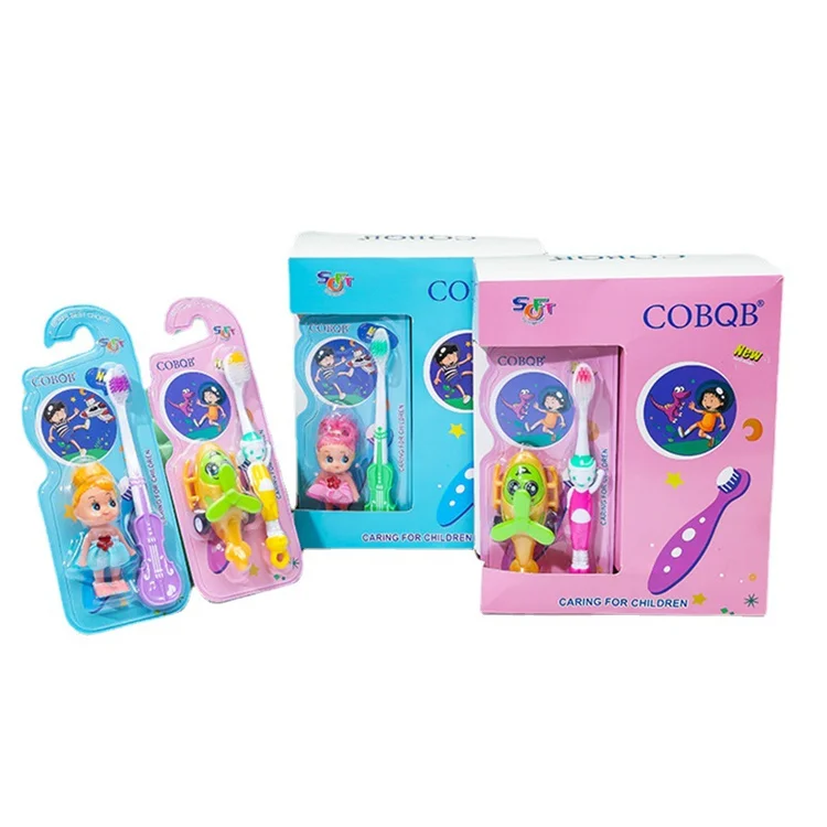 customized design logo tooth brush car plane toy with children toothbrush soft bristles kids toothbrush