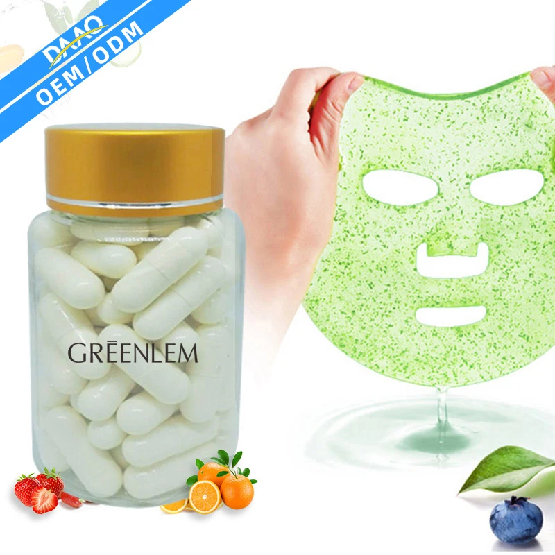 50 шт. Капсульная маска порошок Коллаген протеин уход за кожей лица маска Биоактивный пептид Кристалл домашние фрукты овощи маска для лица