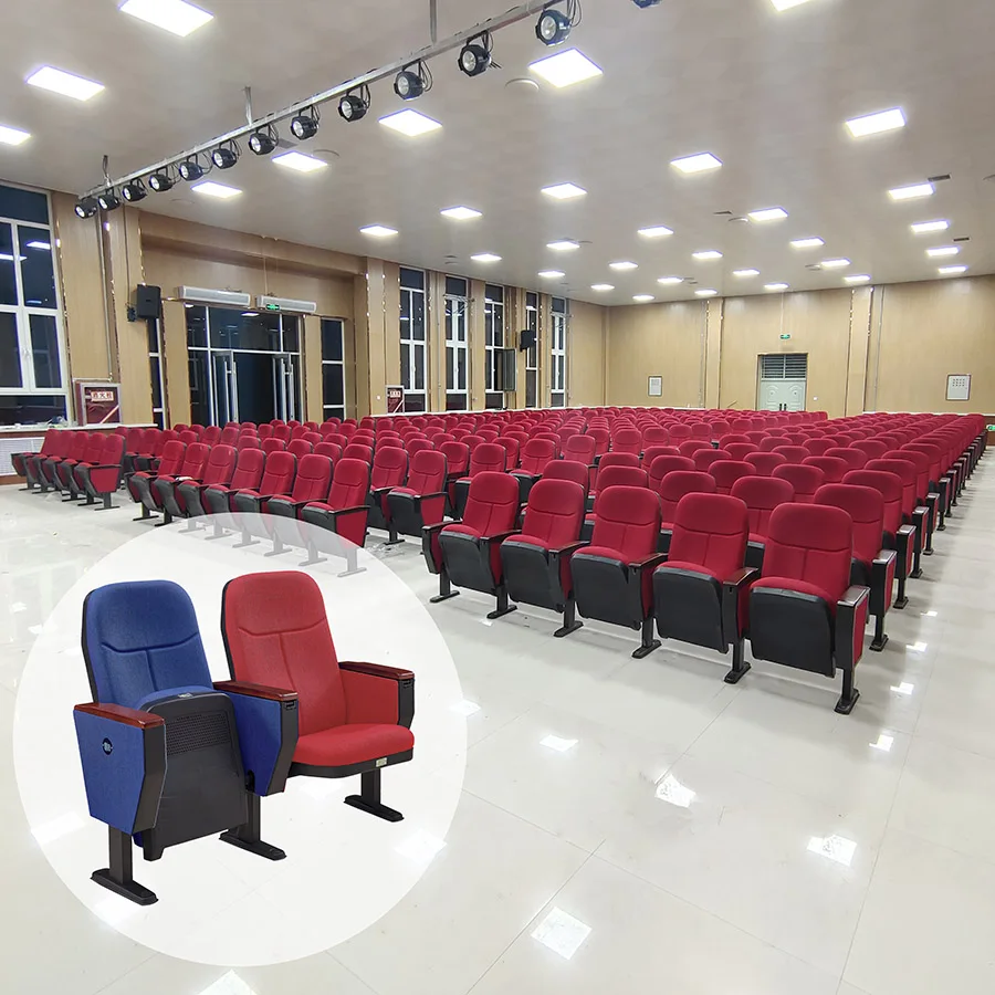 New Design Made In China Modern Luxury Red And Blue Fabric Movie Folding Cinema Chairs Vip Price Theater Seat Auditorium Chair
