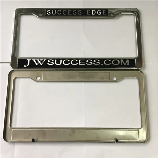 cheap custom metal glossy liscence plate frame for car/car adjustable license plate frame for usa standard