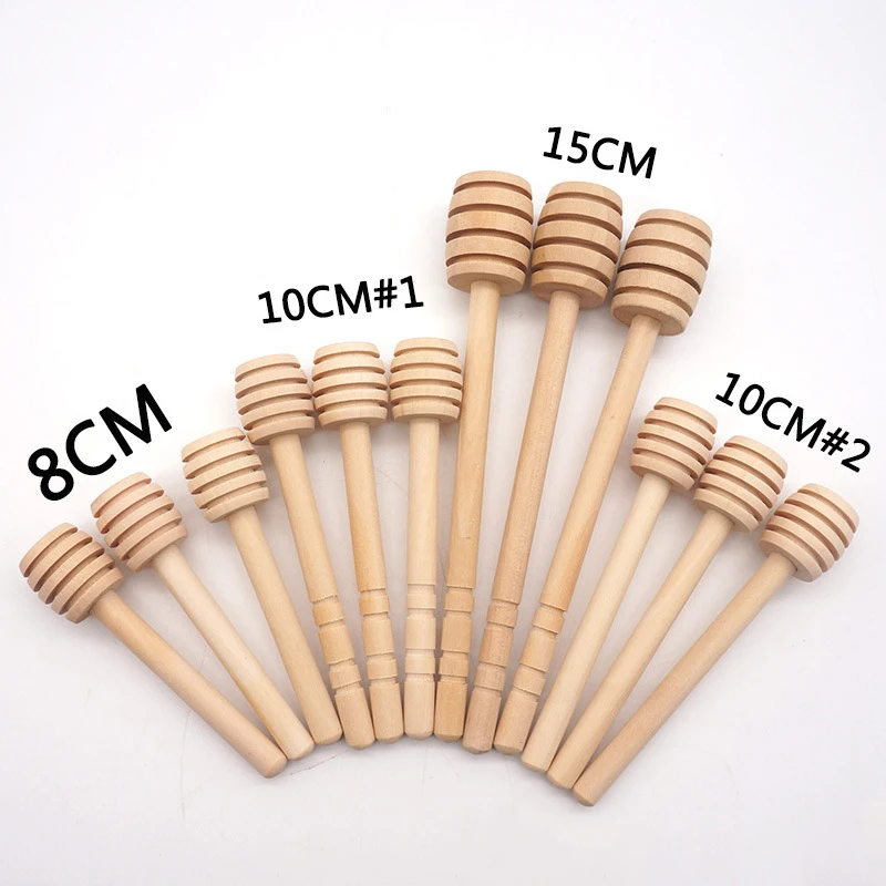 Custom OEM Wooden Honey Dipper Mixing Sticks Coffee stirrers Spoons With Logo