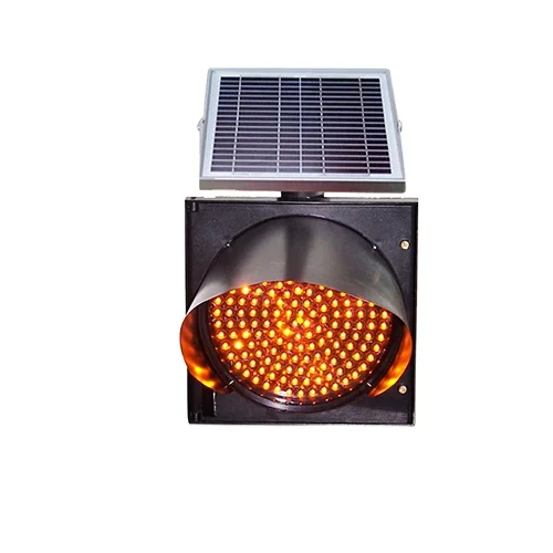 Flashing warning signal solar traffic light