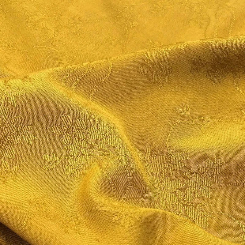 Factory direct supply Hanfu cheongsam Chinese tea clothes robe dress rattan rayon cotton dark pattern jacquard fabric