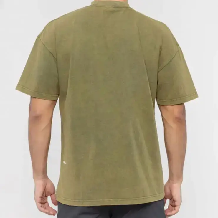 DOVEN OEM Manufacturer Custom Logo Tshirt Cotton Heavyweight Mens Vintage Acid Washed Boxy Oversized Tshirt Unisex