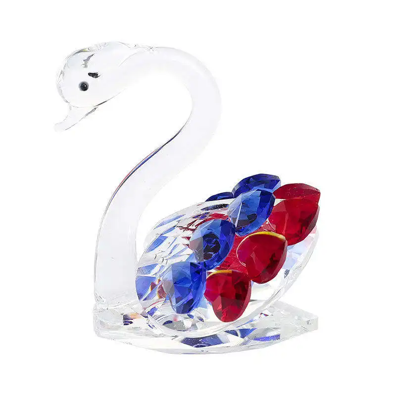 Honor of crystal Transparent Crystal Swan Wedding Souvenirs For Guests Decorate Ornaments