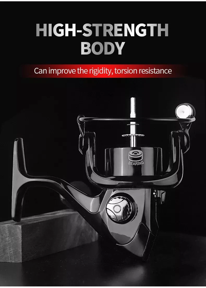 Carrete De Pesca Reel Fishing 5.2:1 High Speed Metal Spool Carp Fishing Reel Saltwater Fishing Spinning Reel