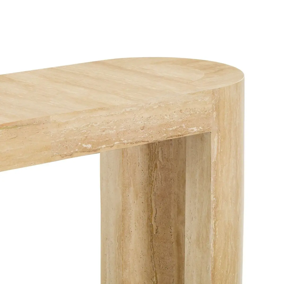 Handmade Stone Furniture Roman Travertine Living Room Entry Long Table Hallway Nordic Modern Marble Console Table