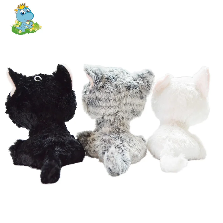 ICTI New Design big eyes cat soft plush toy manufacturer