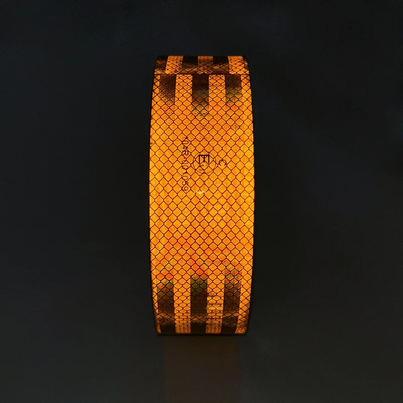 Yellow PET Micro Prismatic Truck Conspicuity Marking Radium Reflective Tape for Vehicles