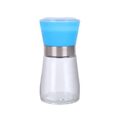 Manual Plastic Sea Salt and Pepper Mill Spice Grinder glass spice jar seasoning container