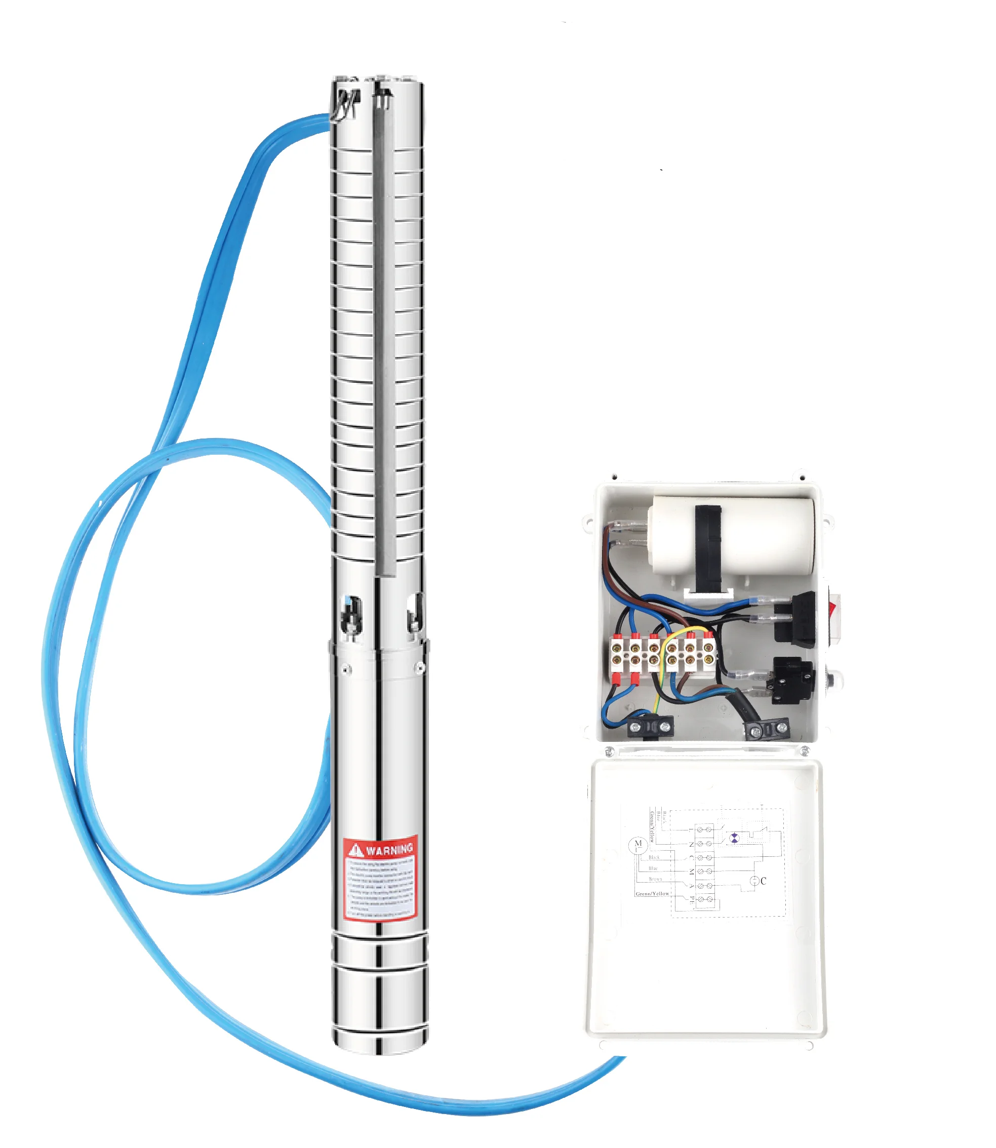 QQPump 4SP14/10 4HP Ac Submersible Deepwell Pump High Pressure Portable Deep Well Water Pump