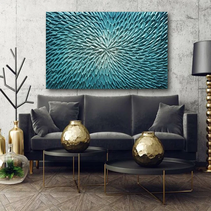 Interior Decoration Bedroom Hotel Office Wall Poster Handmade Canvas Abstract Oil Painting