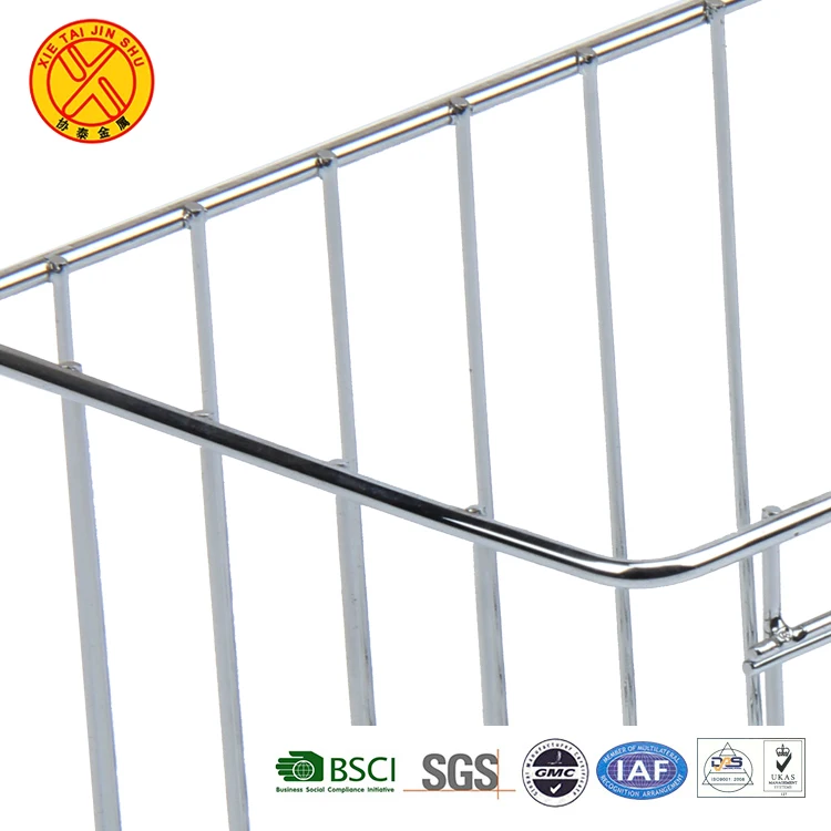 Factory supply personalized silver stainless steel mesh storage baskets
