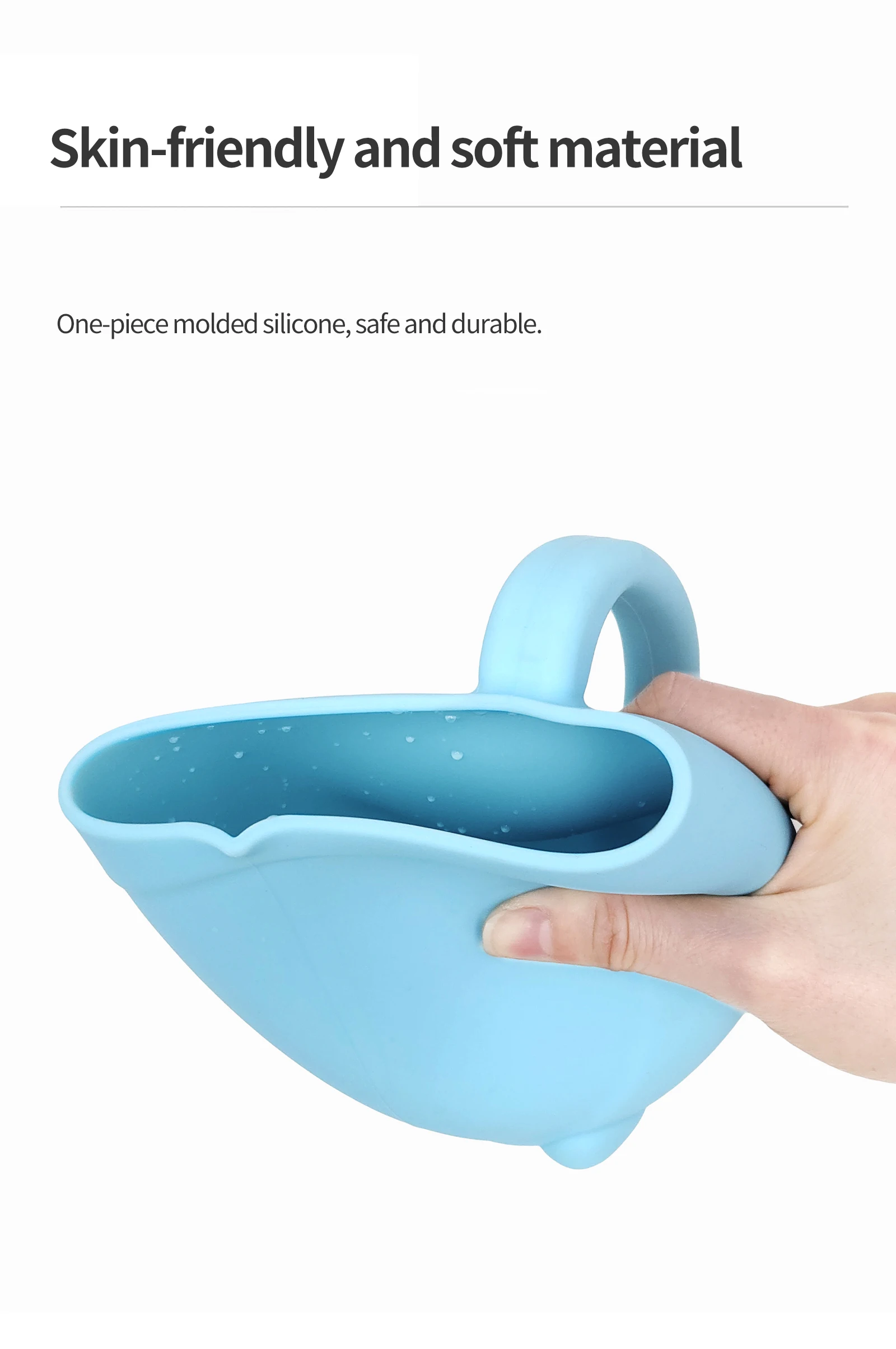 Baby Bath Rinse Cup for Rinsing - Shampoo & Body Washing Rinser Cup Bathing Scoop for Infants with Handle(Penguin-Yellow)