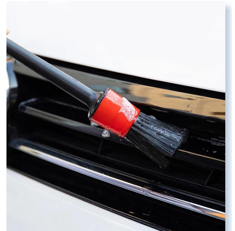 Round Chemical Fiber Cleaning Industrial Brush Car Interior Cleaning Brush For Air Conditioning Outlets