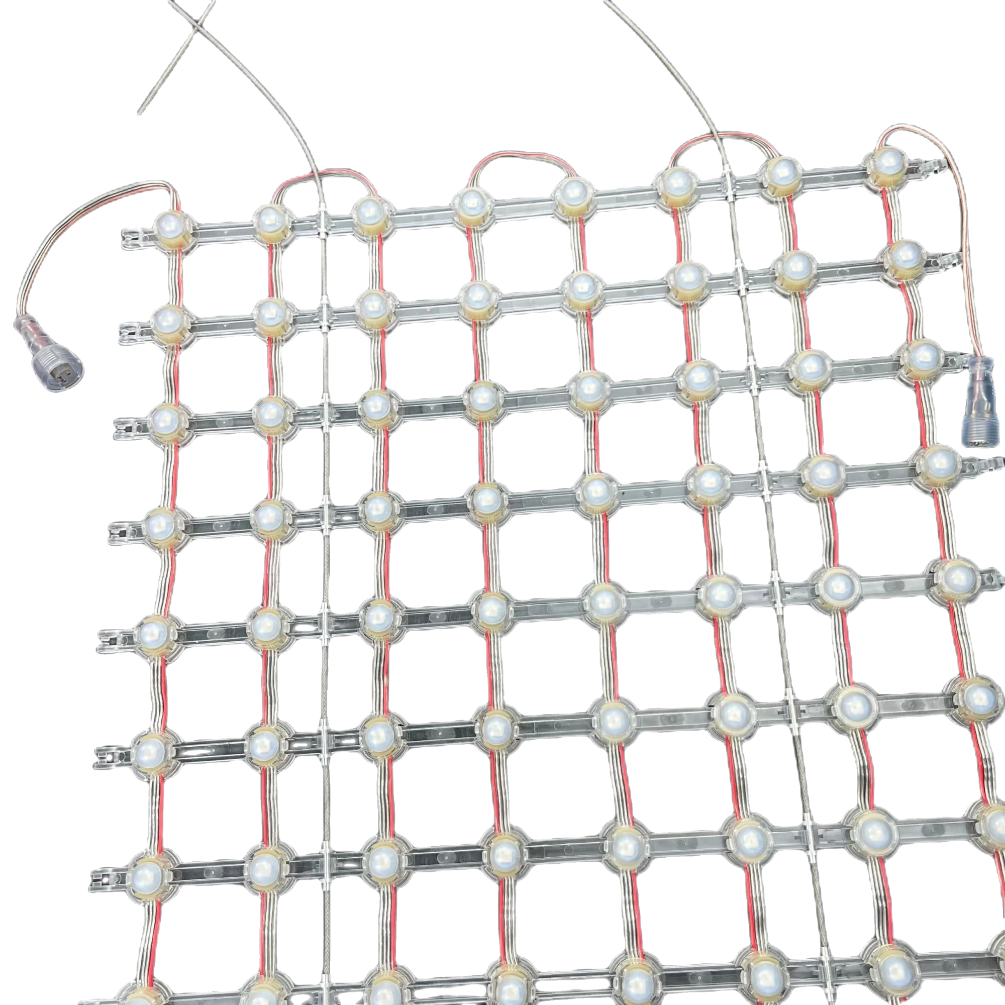 62.5mm pitch DC12V WS2815 IC 5050 20mm diameter led pixel matrix grid screen;IP68 rated;RGB full color;8*8/8*16/8*32pixels 62.5m