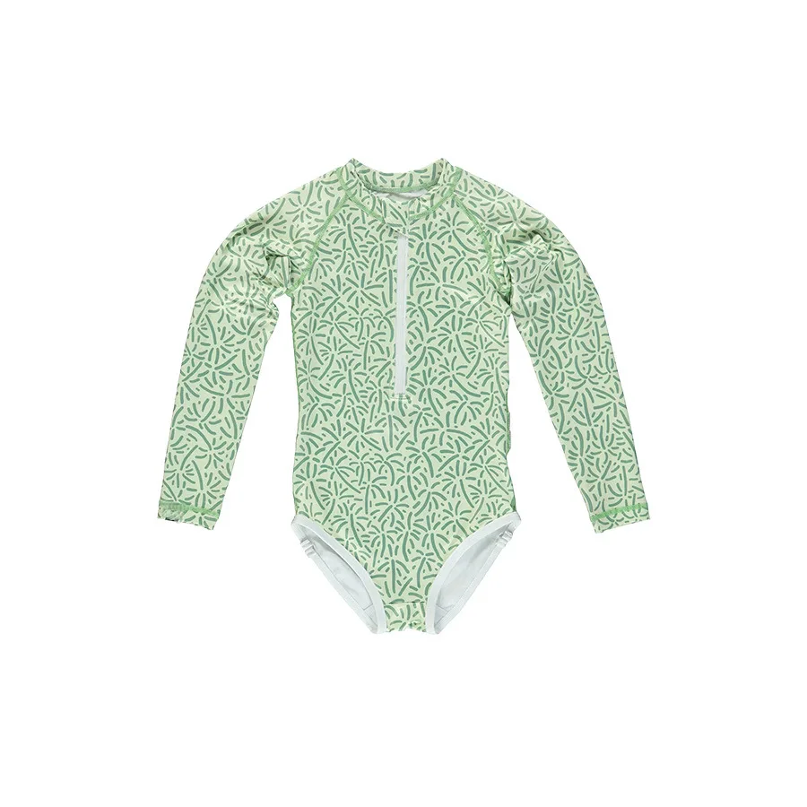 Baby Swimwear Breathable Floral Woven Cotton Long Sleeves New Design High Quality Baby Cloth Swimwear