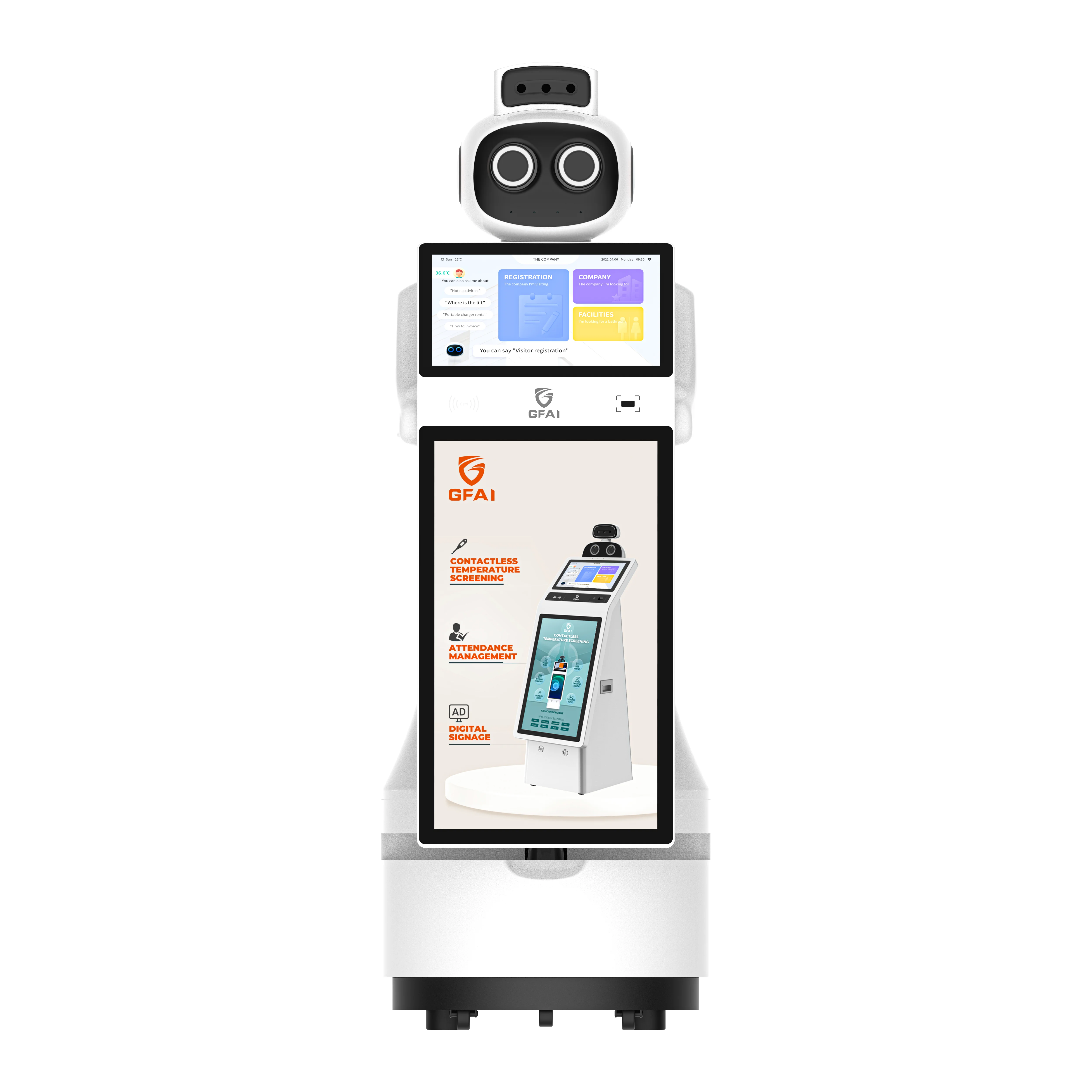 Customized  Intelligent Screen Display & Hotel Reception Service Robot