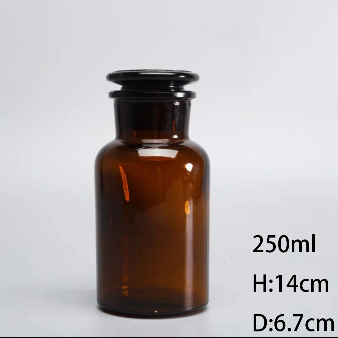 
Laboratory 60ml 250ml 500ml 1000ml Wide Mouth Clear Glass Reagent Bottles 