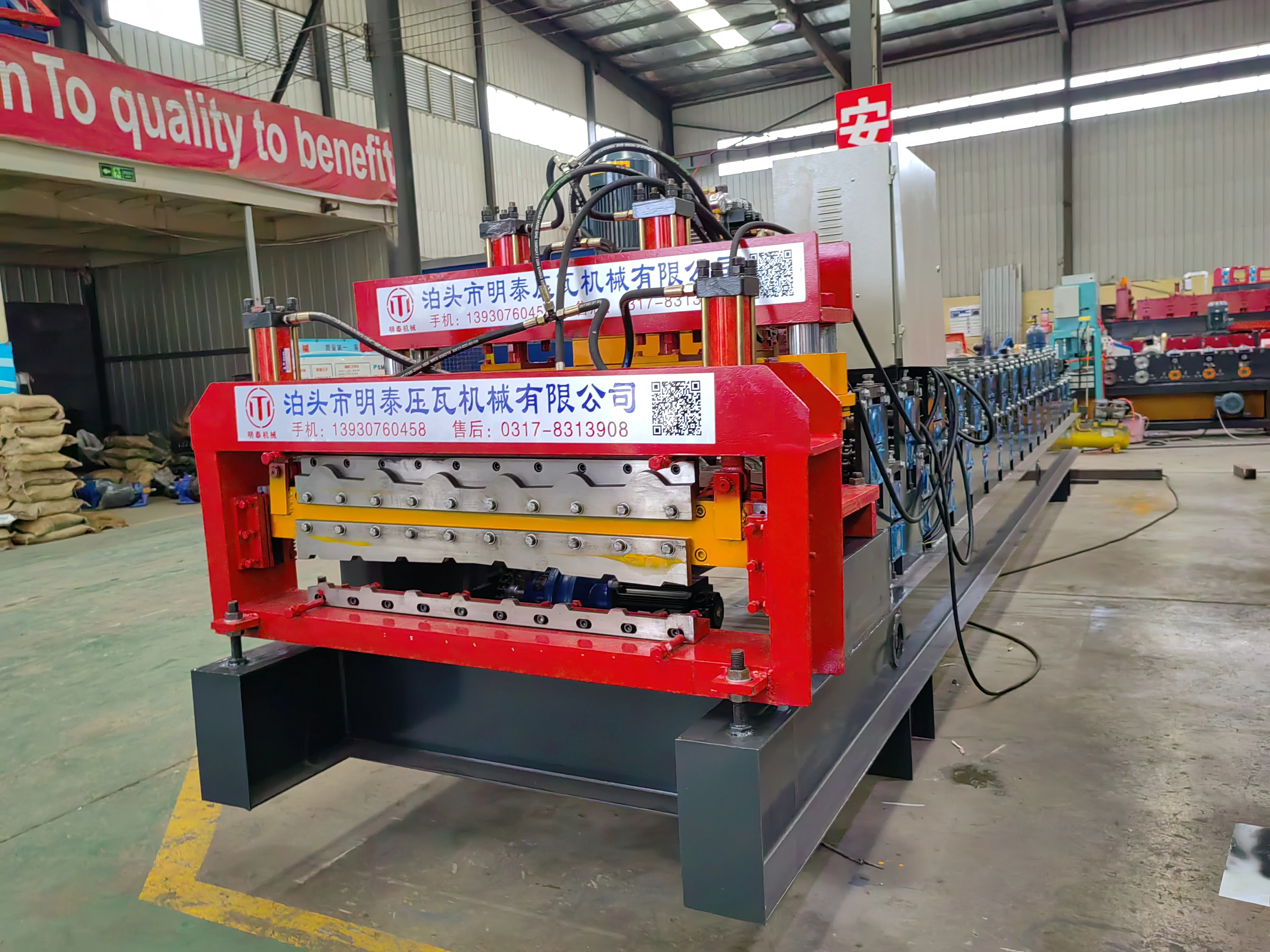 Double Layer Zinc Roof Sheet Machine Glazed Tile Roofing Sheets Roll Forming Machine