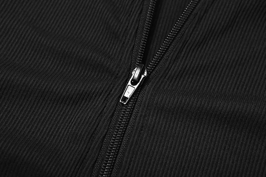 Kliou K23S37386 Fall clothing casual women zipper two piece outfits hooded sweat suit jogger tracksuit set