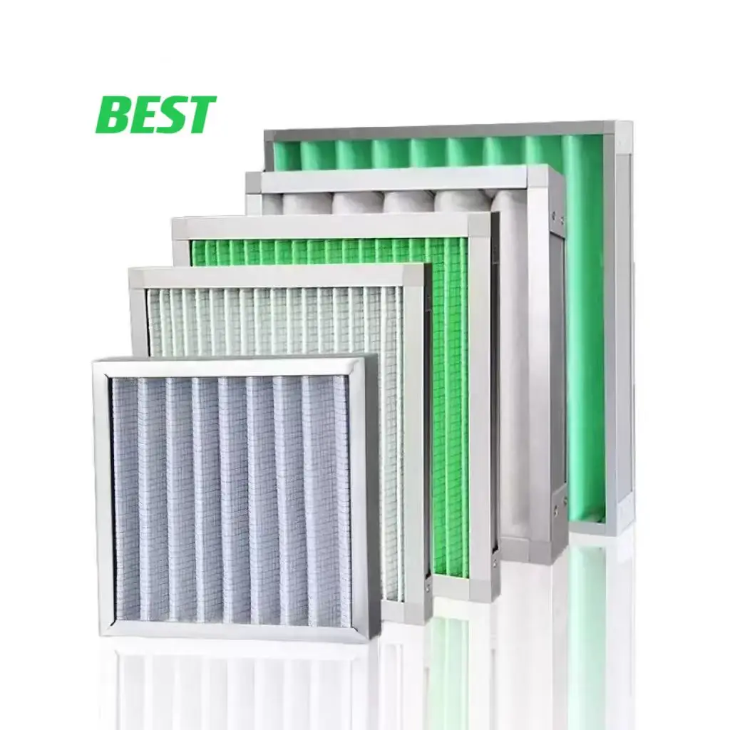 Панель Первичная печь hvac алюминиевый картонный фильтр рамка панели плиссированный воздушный фильтры с активированным углем для воздушной системы