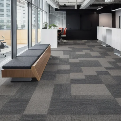 Eco-friendly Removable Modular Loop Pile Self Adhesive Carpet Tiles or TPE Backing Nylon Office Commercial Flooring Carpet Tiles