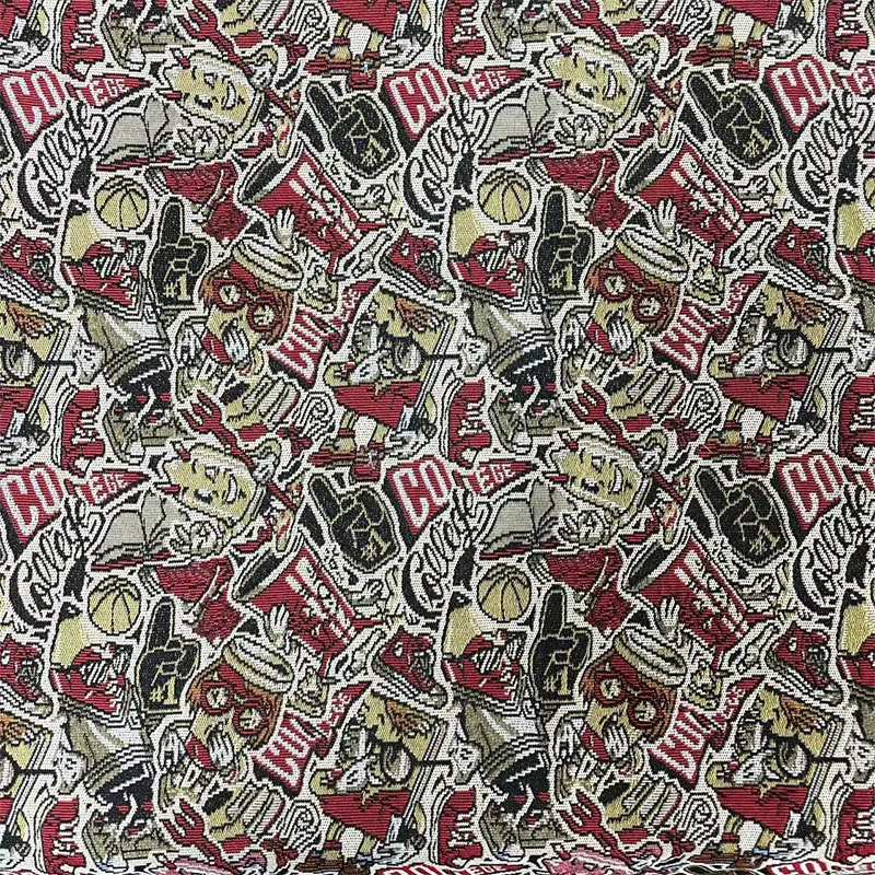 Yarn-dyed jacquard fabric Europe and the United States cartoon style clothing fabric dress jacquard cloth