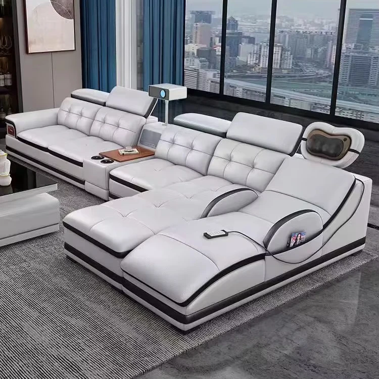 Luxury Modern Electric Massage Sofa Set Furniture Leather Recliner Living Room Sofa Set Furniture