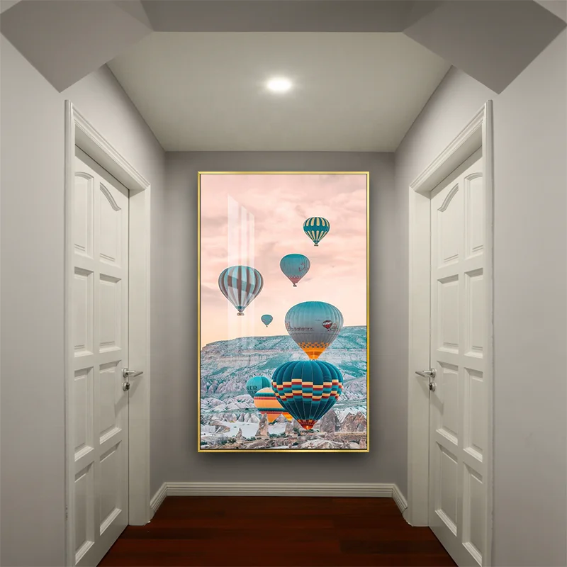 Modern Architectural Landscape Painting Custom Acrylic UV Scenery Wall Art Crystal Porcelain Painting