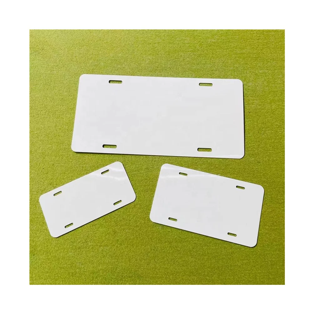 China Wholesale DIY Sublimation Blank Aluminum Car Tag Sublimation Aluminum License Plate Blanks Panel for Printing Picture