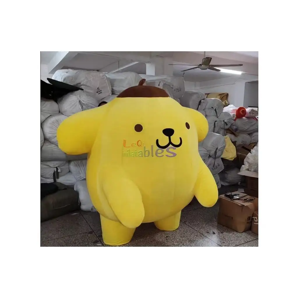 2 м мультяшный персонаж Pom Purin собака надувной талисман для тематической вечеринки популярный собачий Мех плюшевые костюмы бега