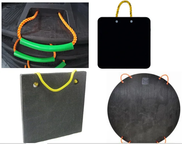 Heavy Duty UHMWPE UPE HDPE multicolor plastic truck mat stabilizer crane leg outrigger pads