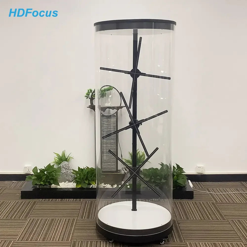 1X3 Hologram Fan 3D Holographic Projector Cylindrical Human Splicing Solution Holographic 3D Fan 3D Hologram Led Fan Projector