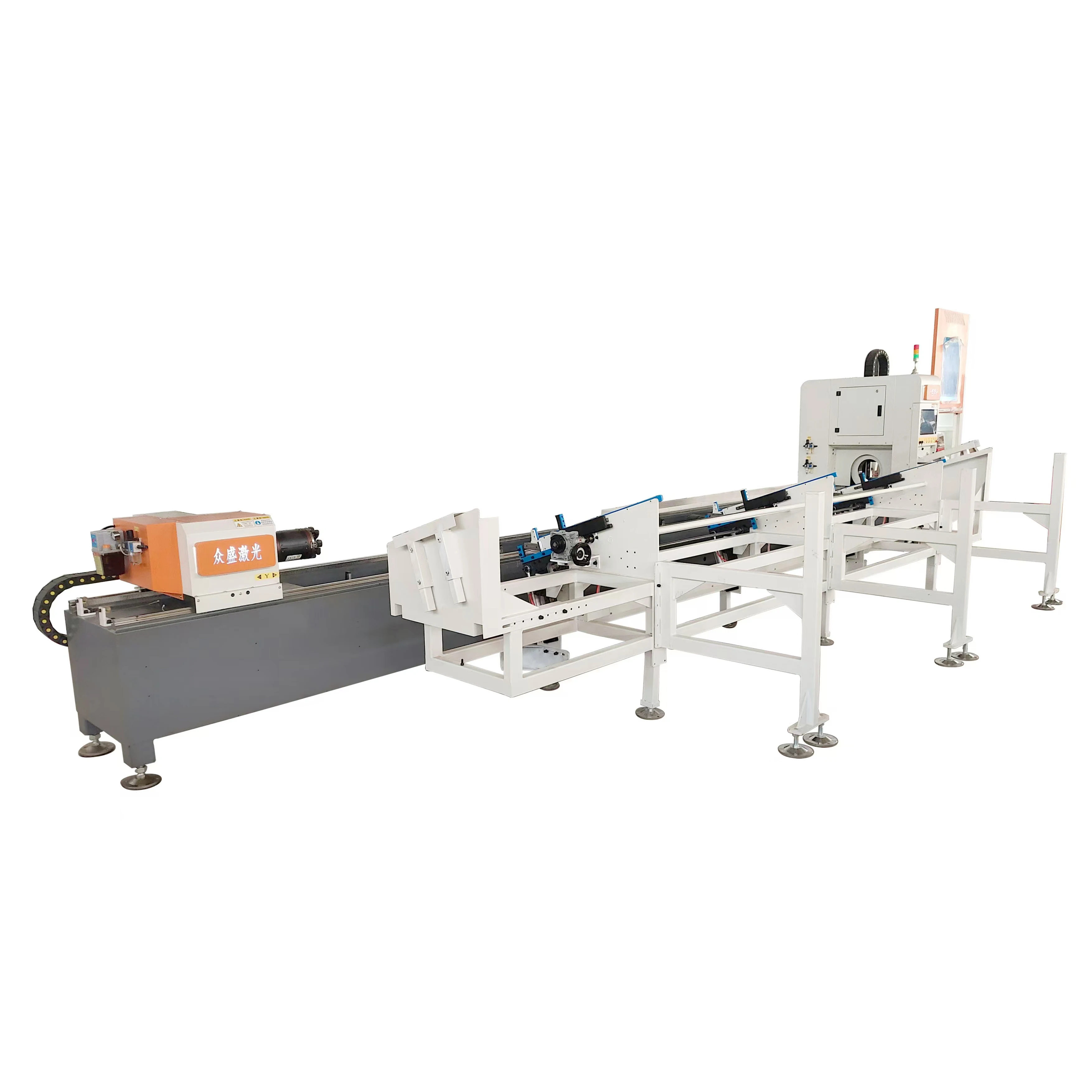 vertical three chucks profile and pipe laser cutting machine laser tube cutter with bevel cutting head