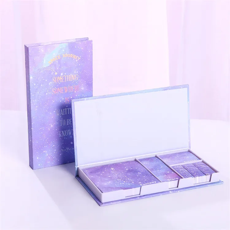 Stationery novelty eco-friendly sakura flower star page marker memo pad sticky note set
