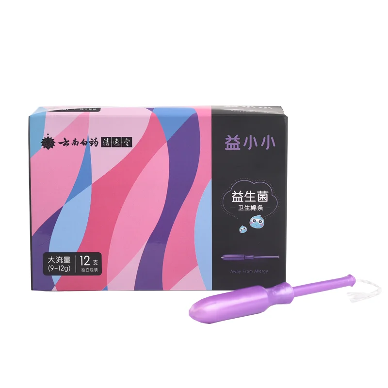 
Cotton Tampons Organic Woman Tampons Skin-friendly Free Allergy High Absorption Super 12 Pcs Probiotc Tampon 