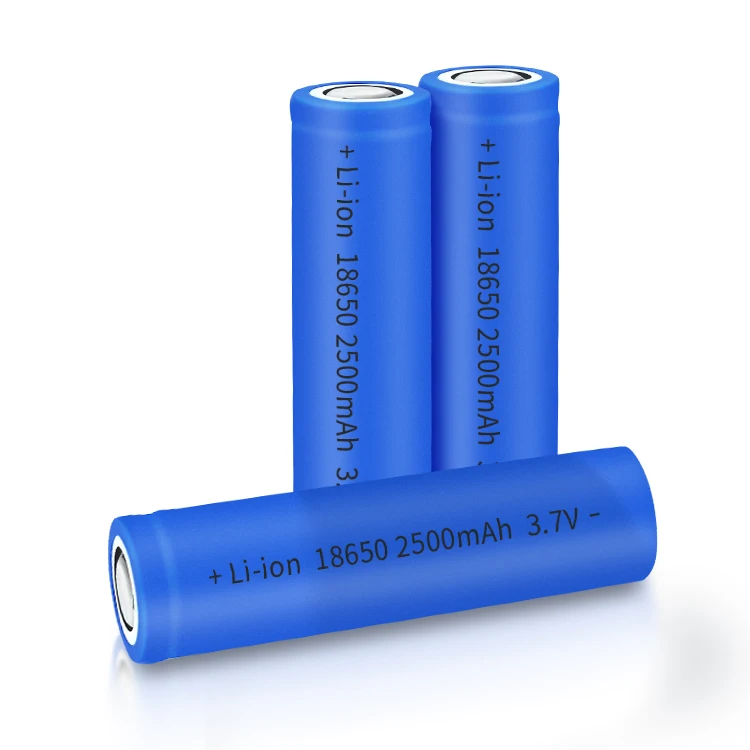 3.7V 2500mAh 16650 rechargeable li-ion battery protected button top