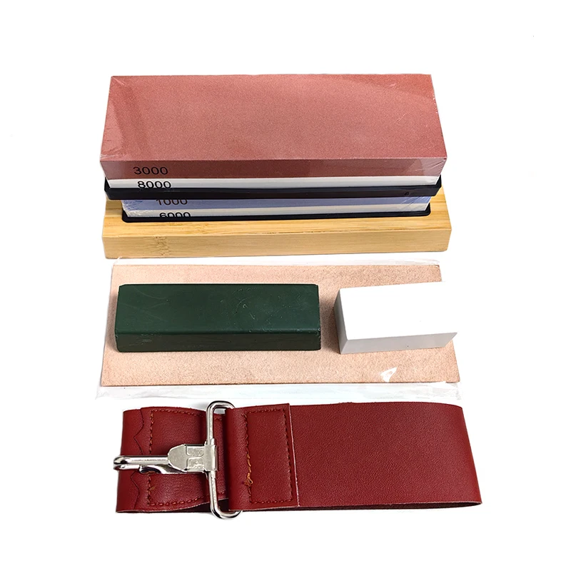 High Quality 4 Stage Whetstone Knife Sharpener Stone Kit 2 Side Grit 400/1000 3000/8000- Sharpening Stone Set