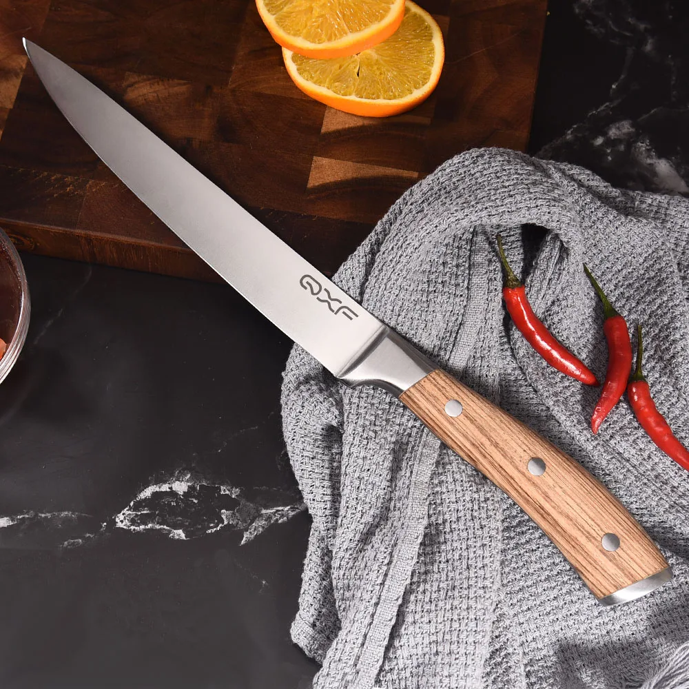 Hot Selling Steel Kitchen Knife New Design Cleaver Knife Carving Knife with Zebra Wood Handle